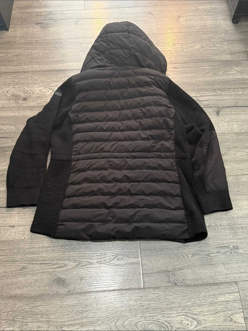 Women’s Black Hooded Quilted Coat